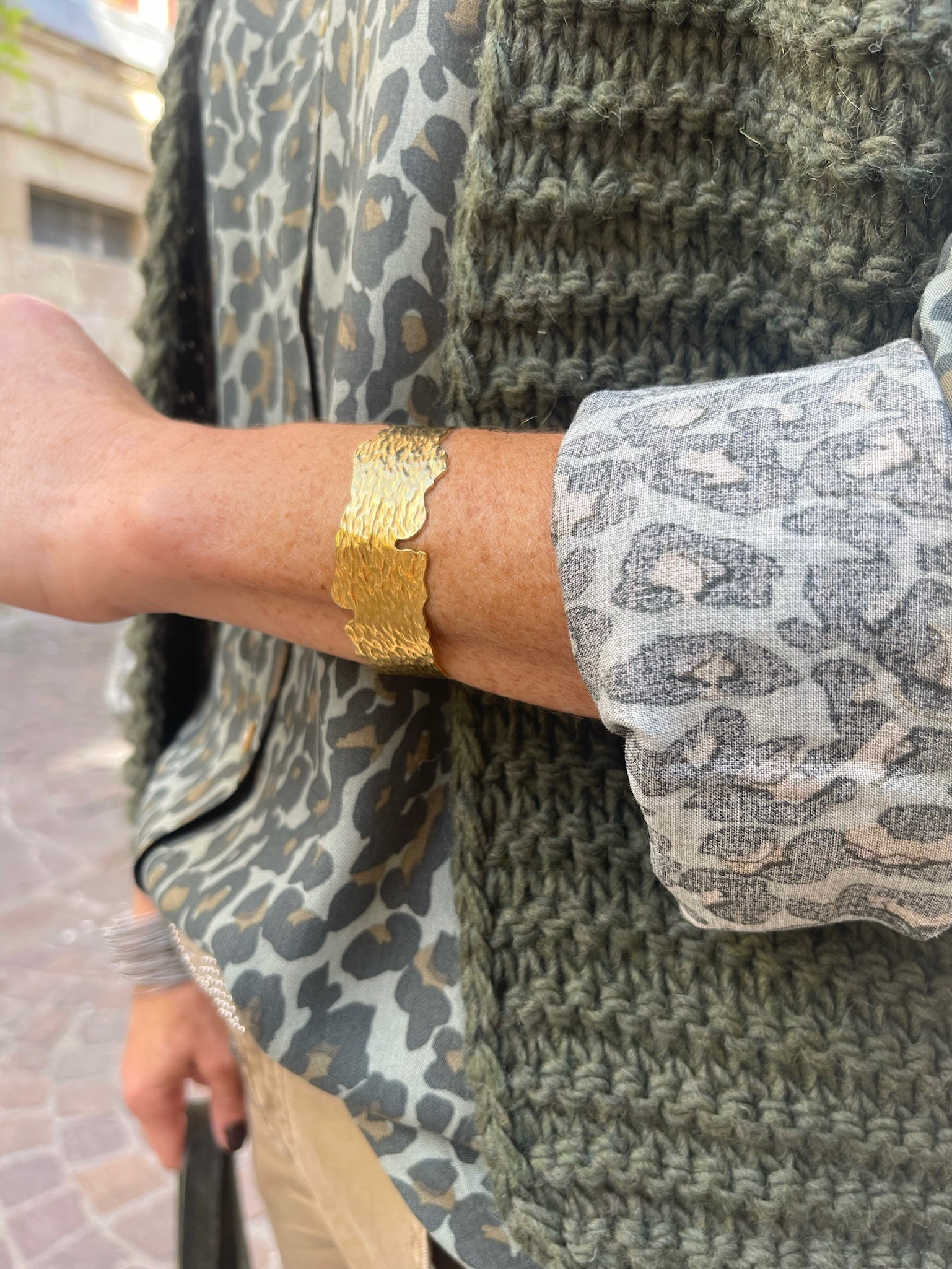 Bracelet martelé fin