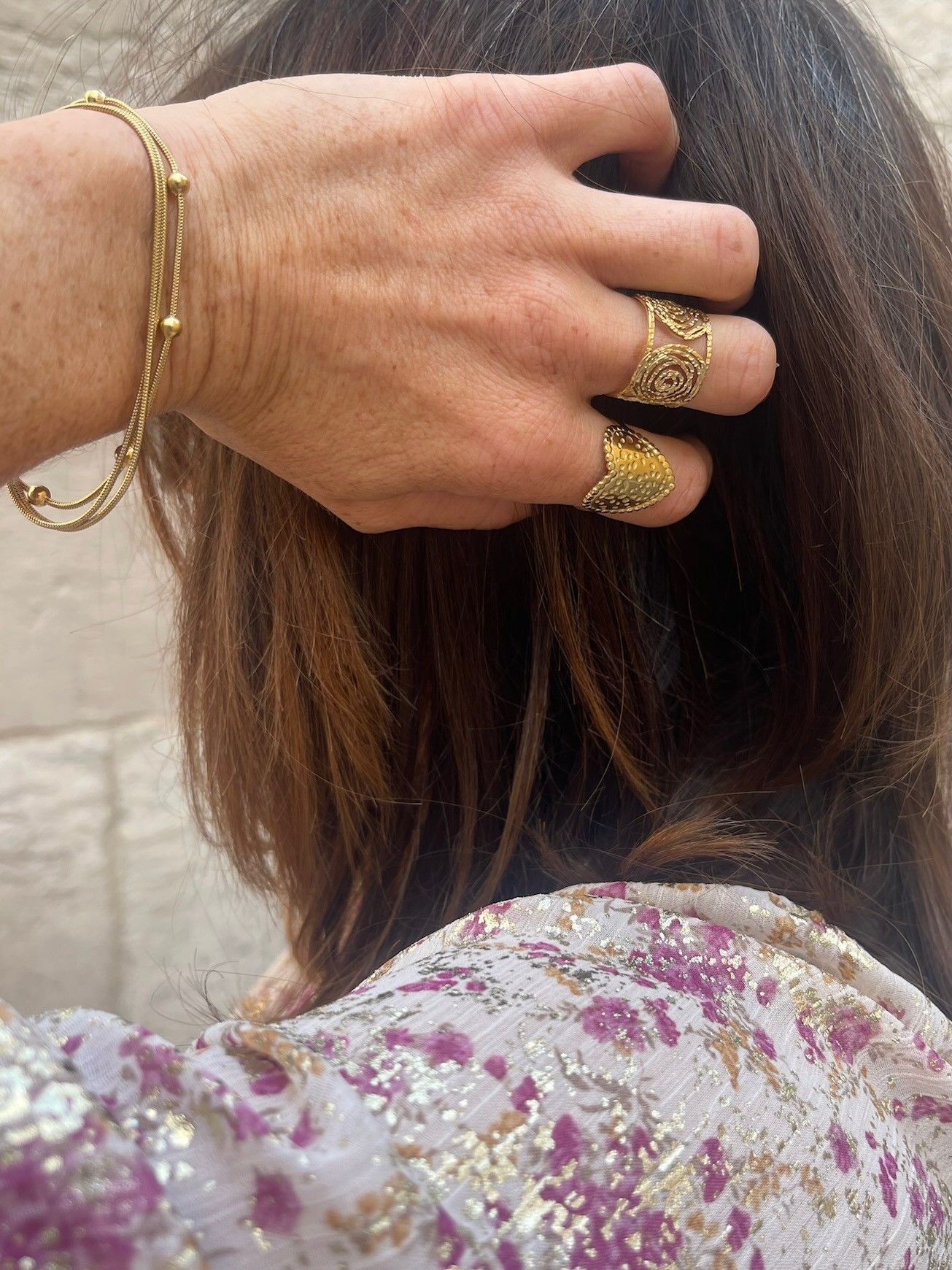 Bracelet multi rangs or