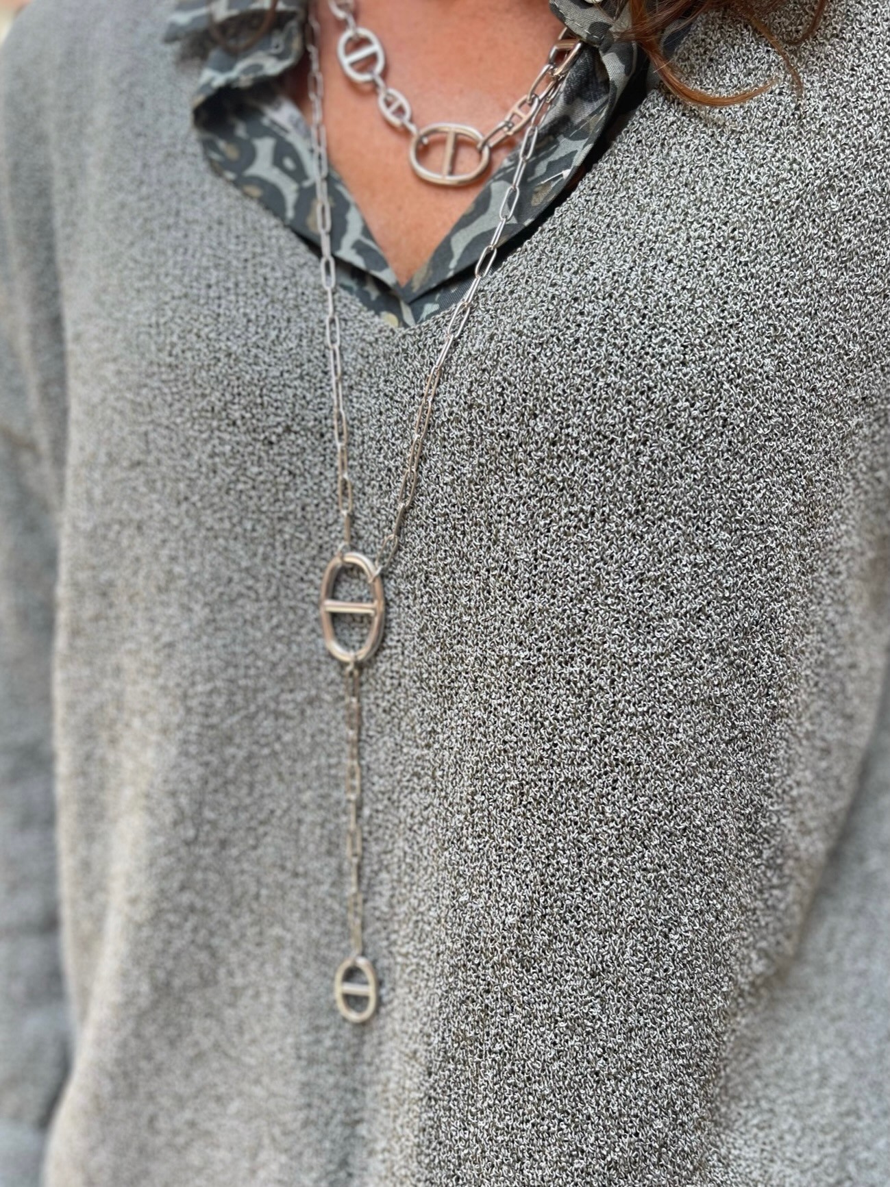 Collier sautoir argent