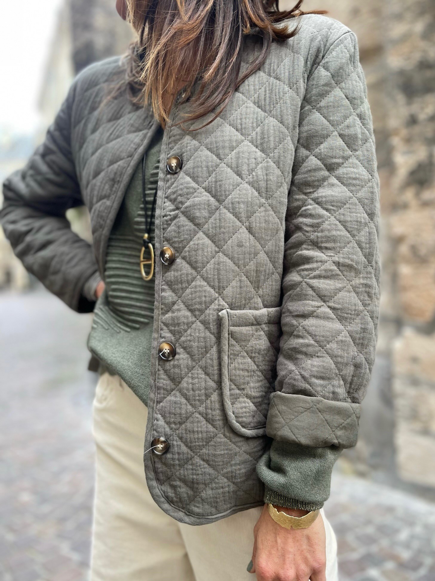 Veste gaze kaki