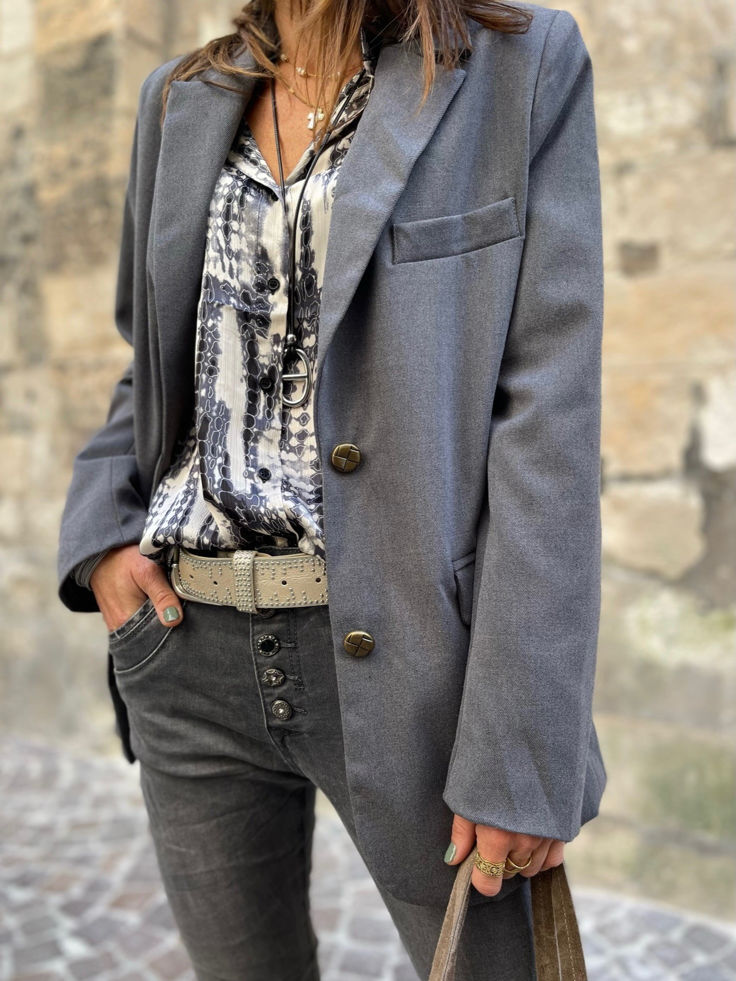 Veste blazer grise