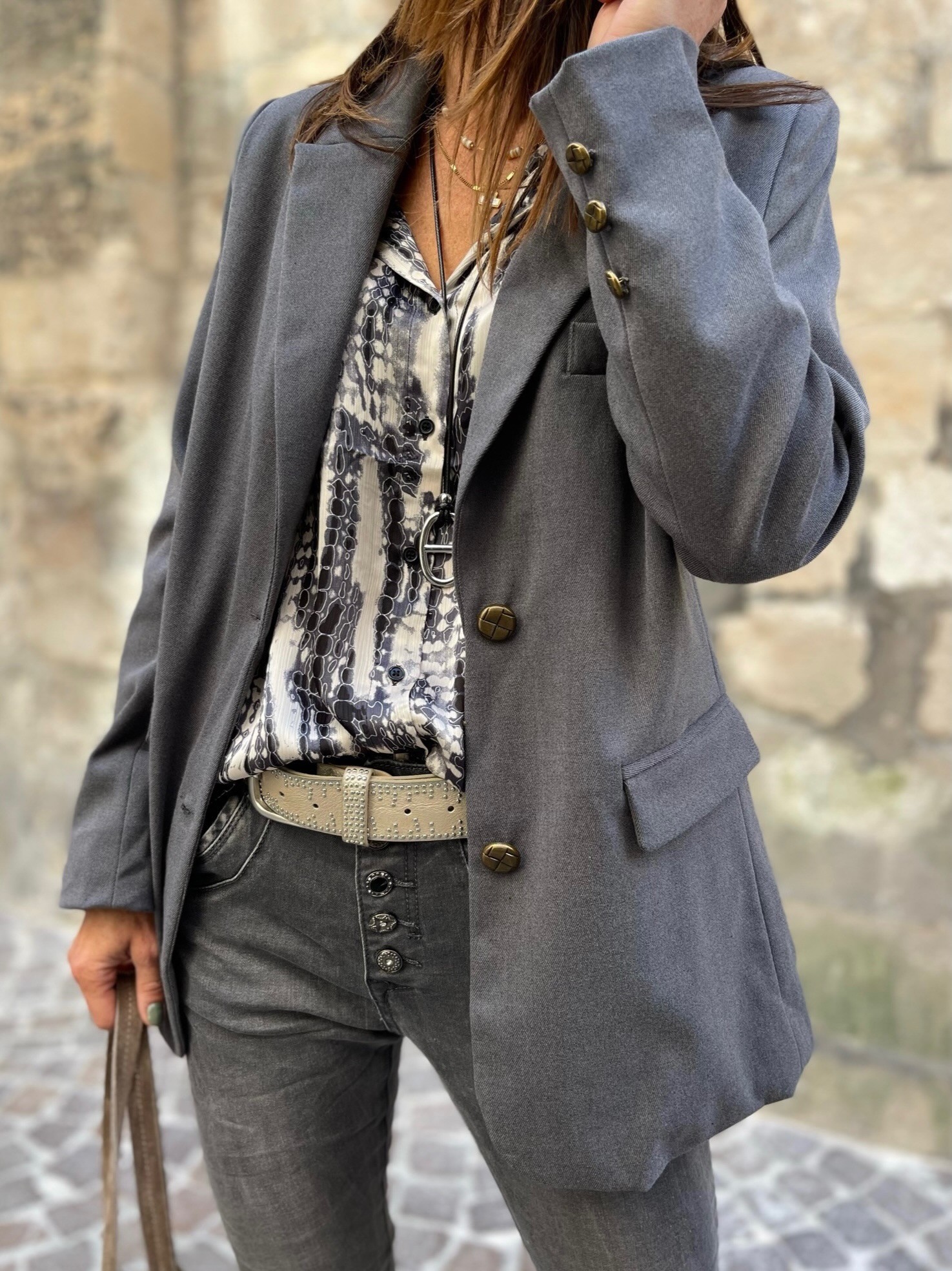 Veste blazer grise