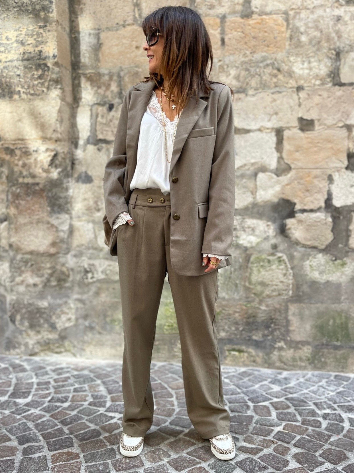 Veste blazer taupe