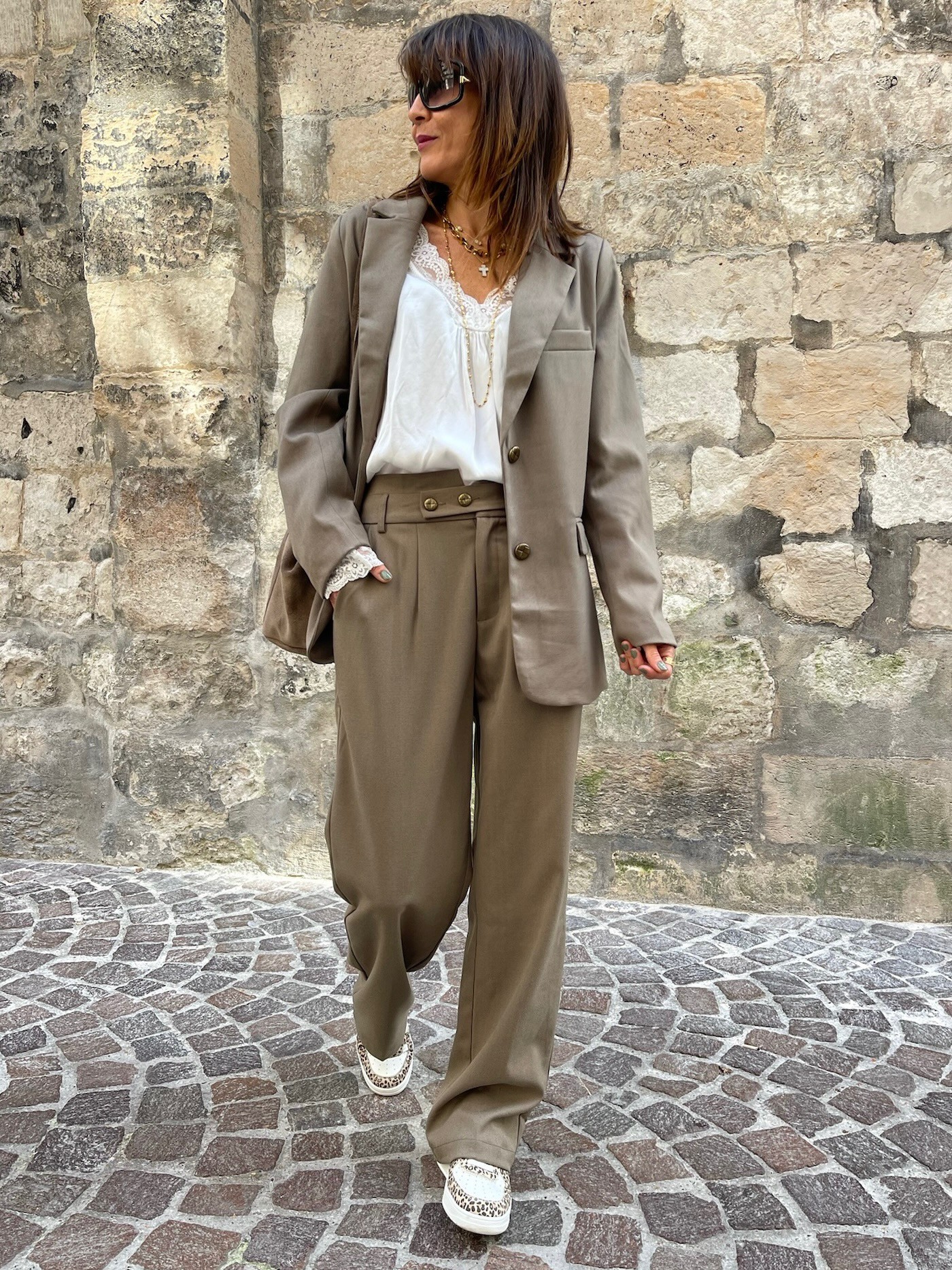 Veste blazer taupe