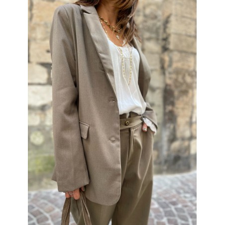Veste blazer taupe