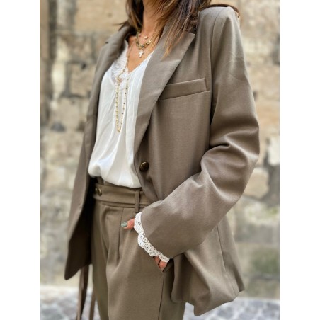 Veste blazer taupe