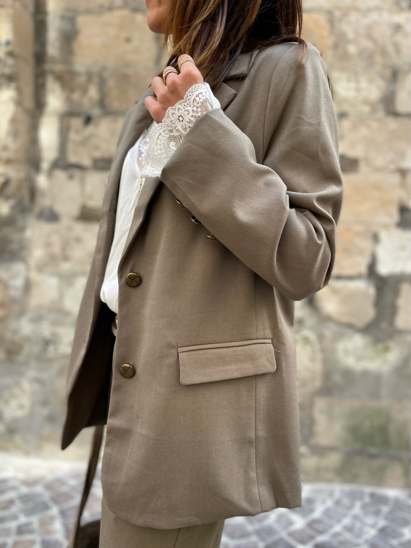 Veste blazer taupe