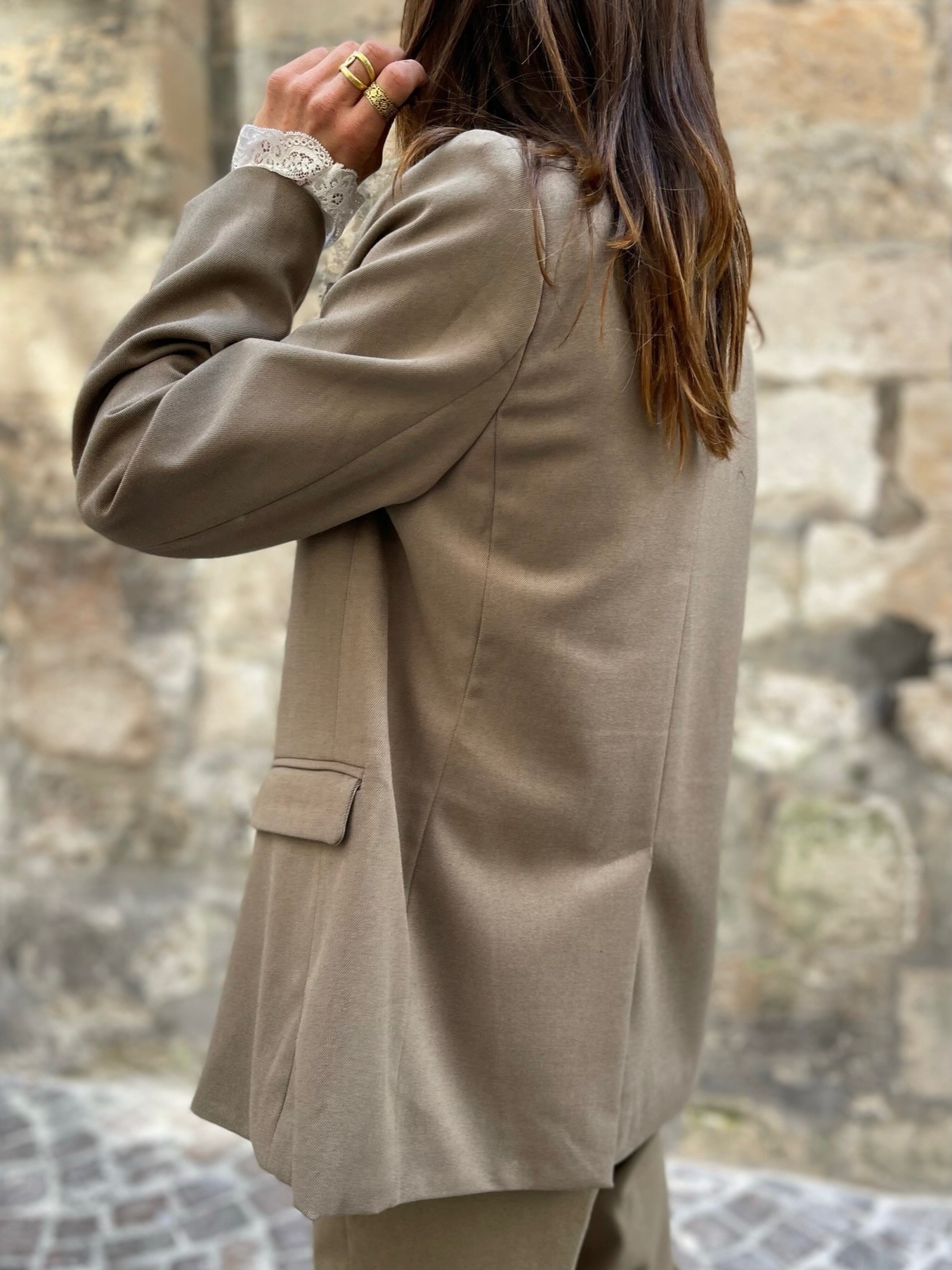 Veste blazer taupe