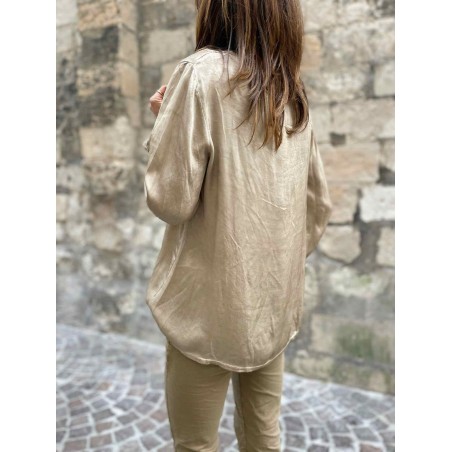 Top dentelle camel