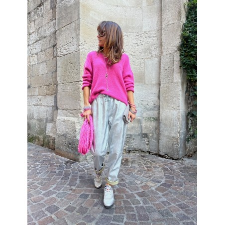 Pantalon argenté