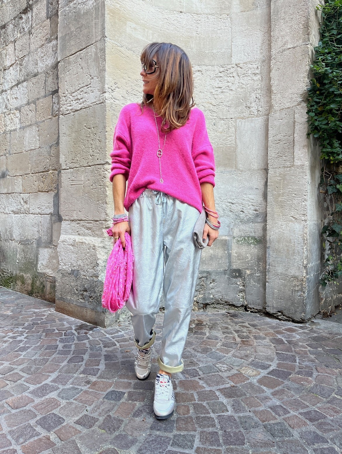 Pantalon argenté