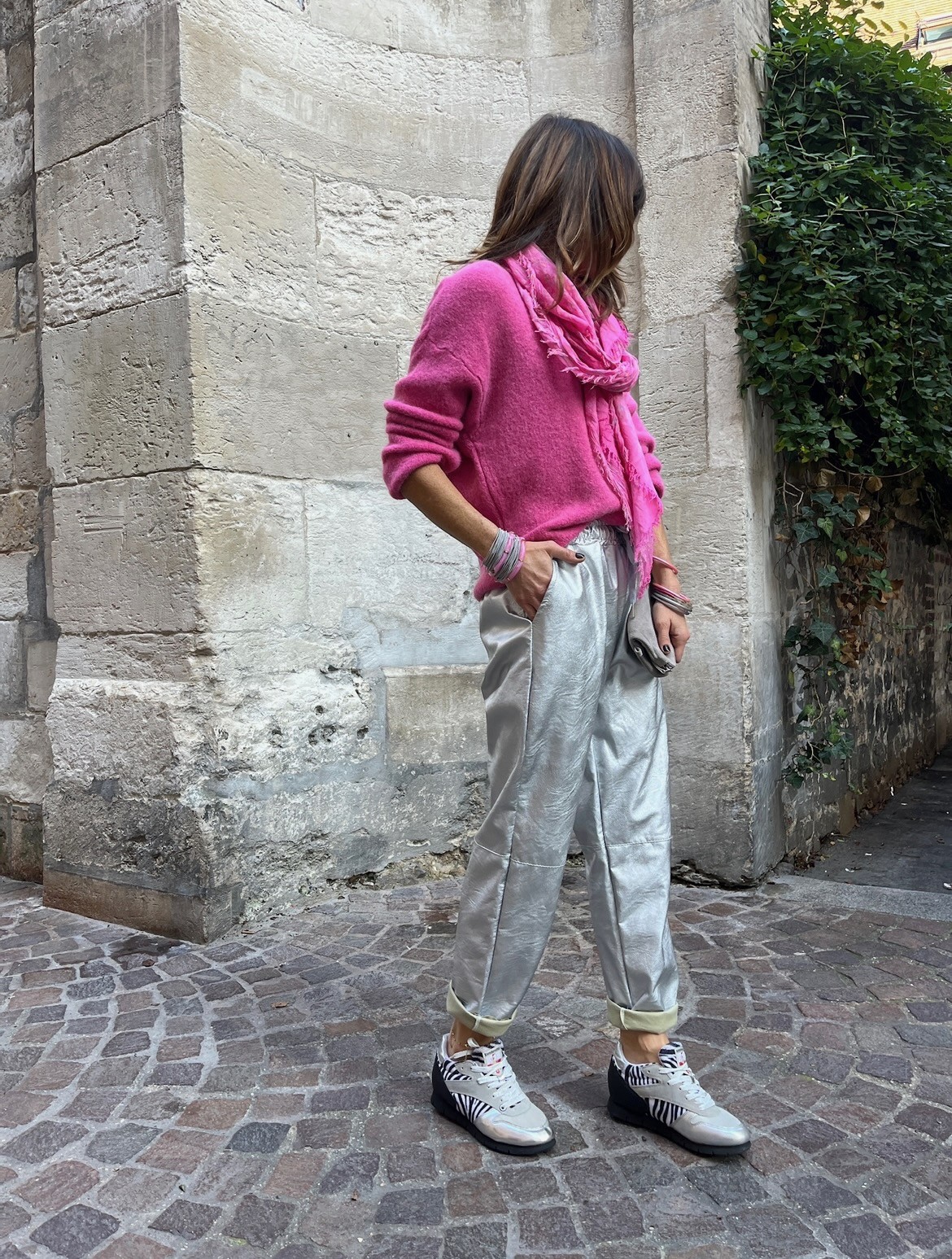 Pantalon argenté
