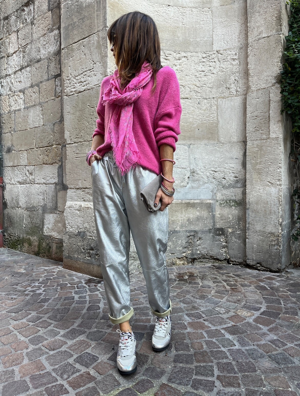 Pantalon argenté