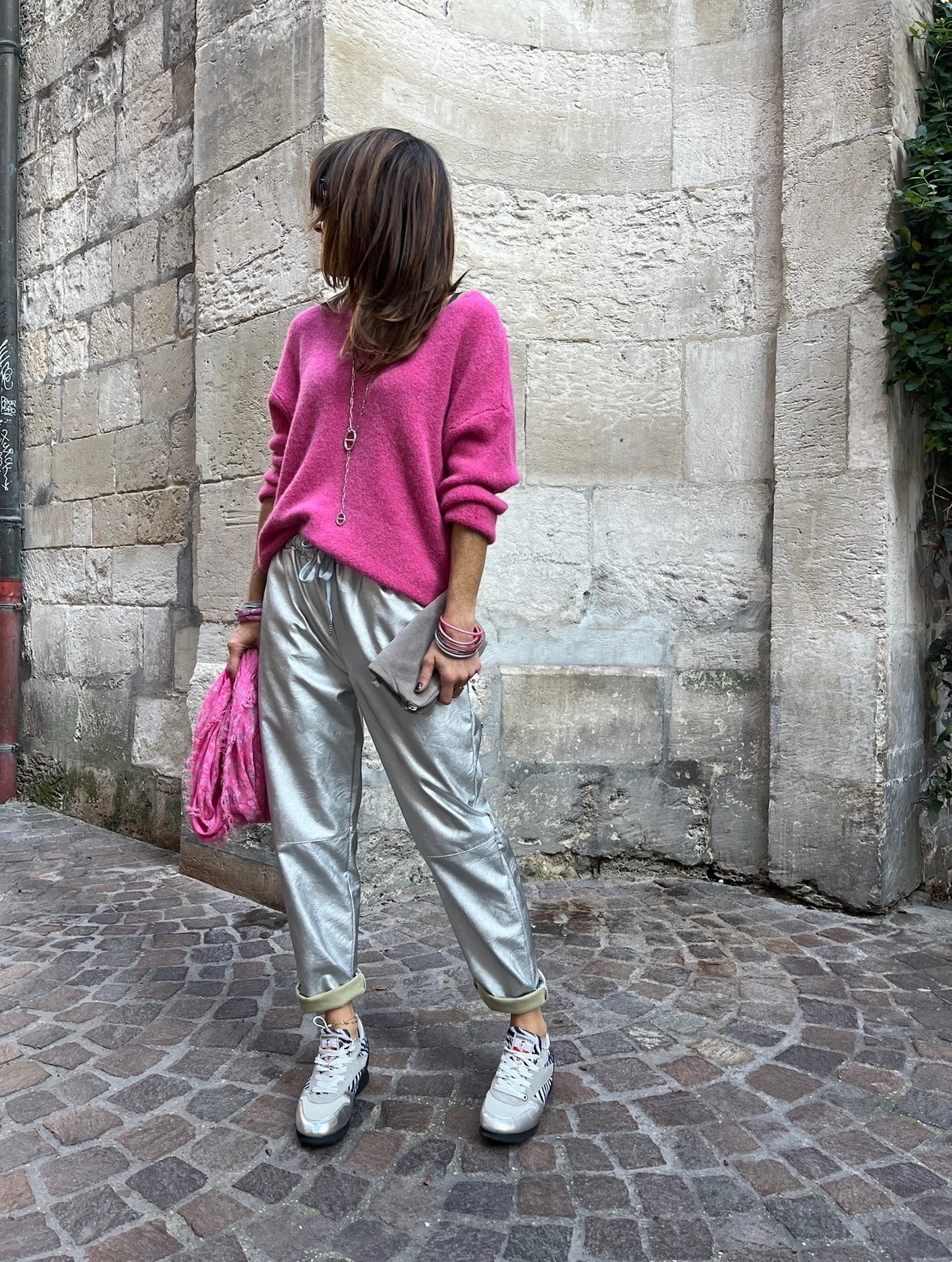 Pantalon argenté