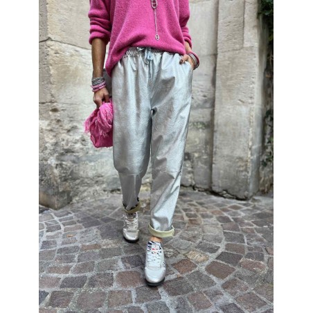 Pantalon argenté