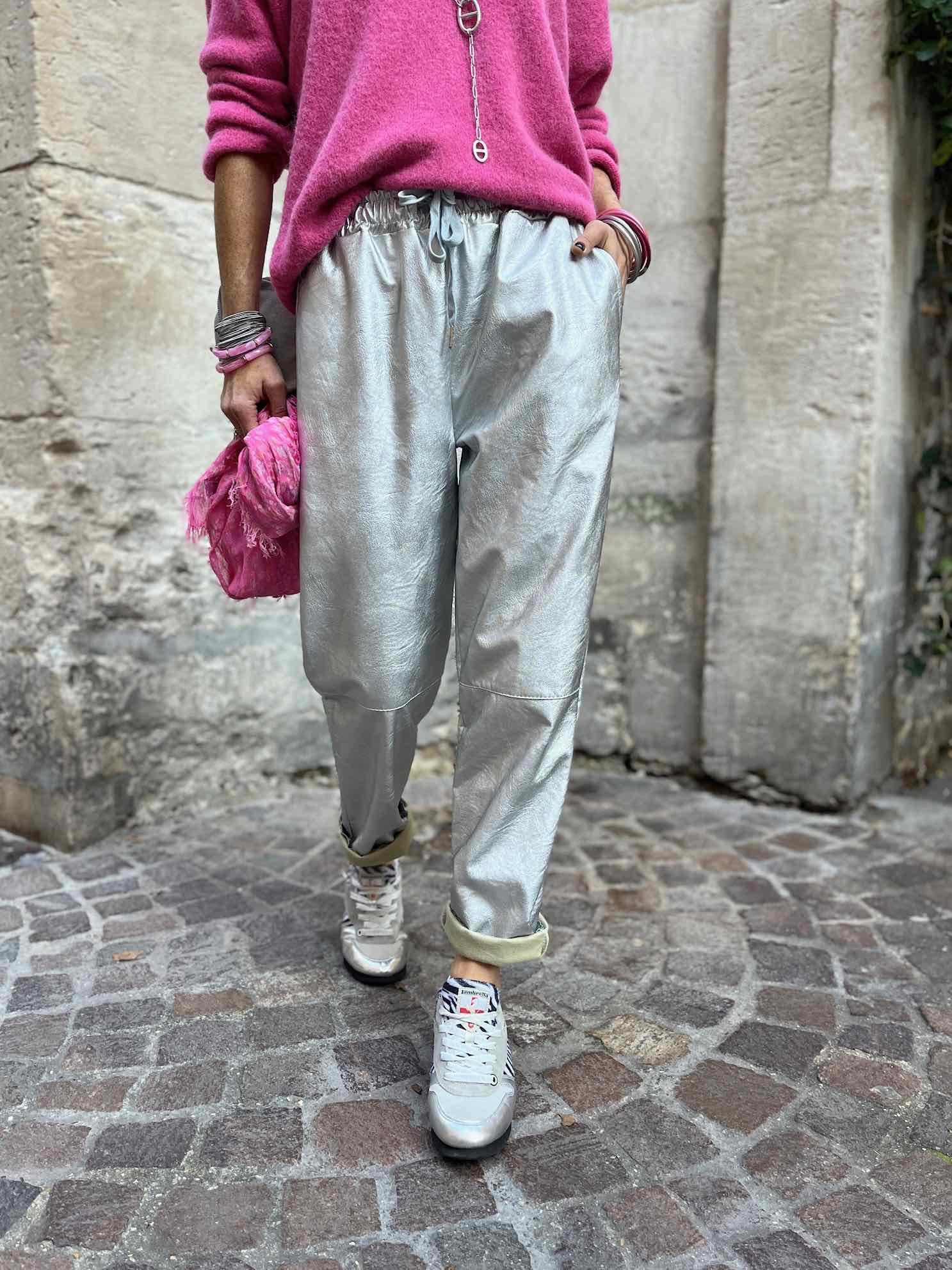 Pantalon argenté