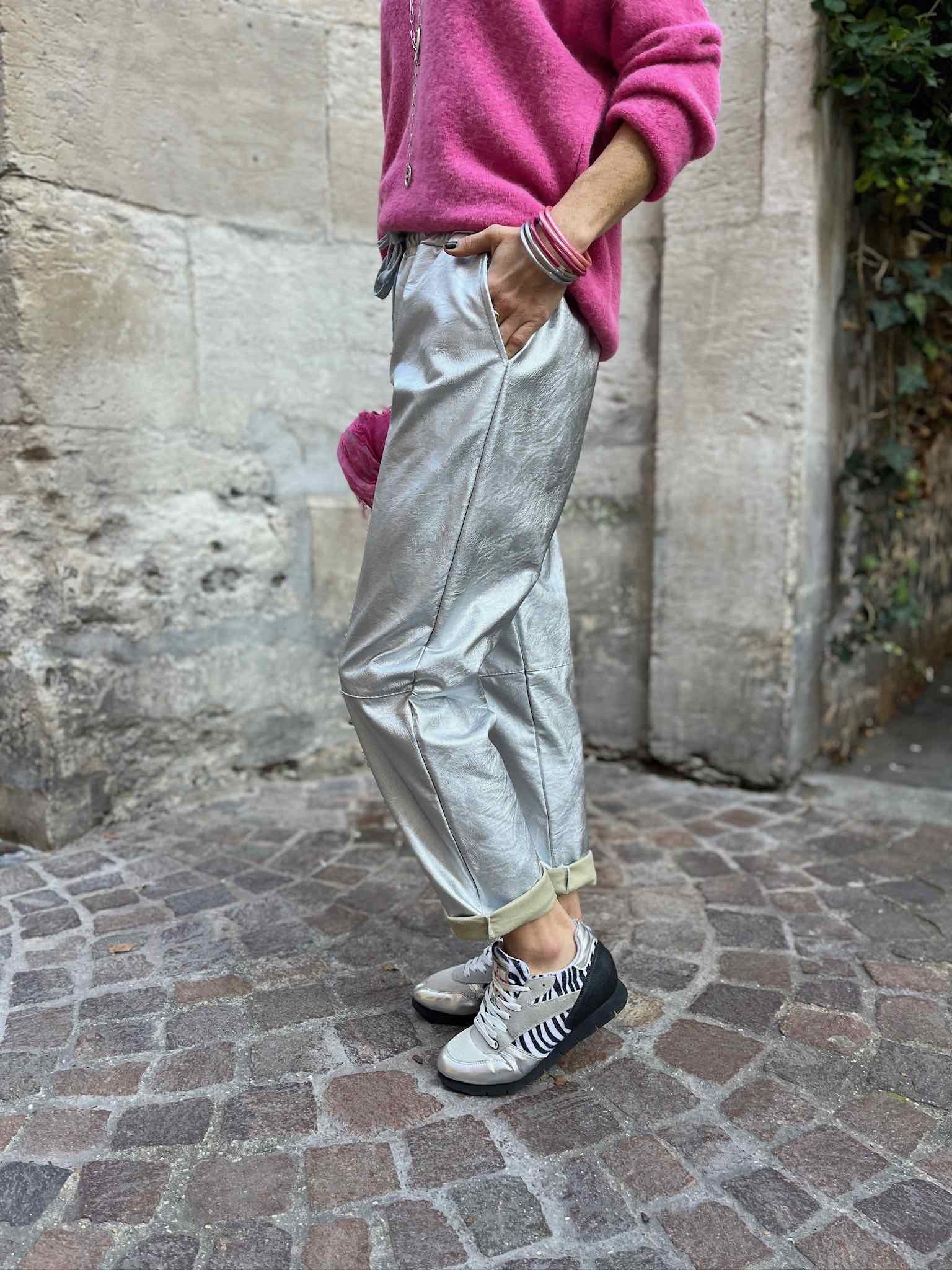 Pantalon argenté