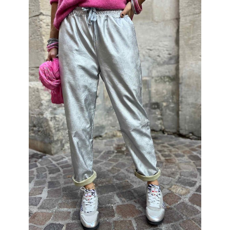 Pantalon argenté