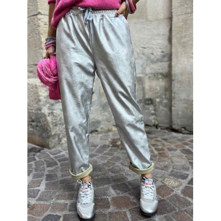 Pantalon argenté