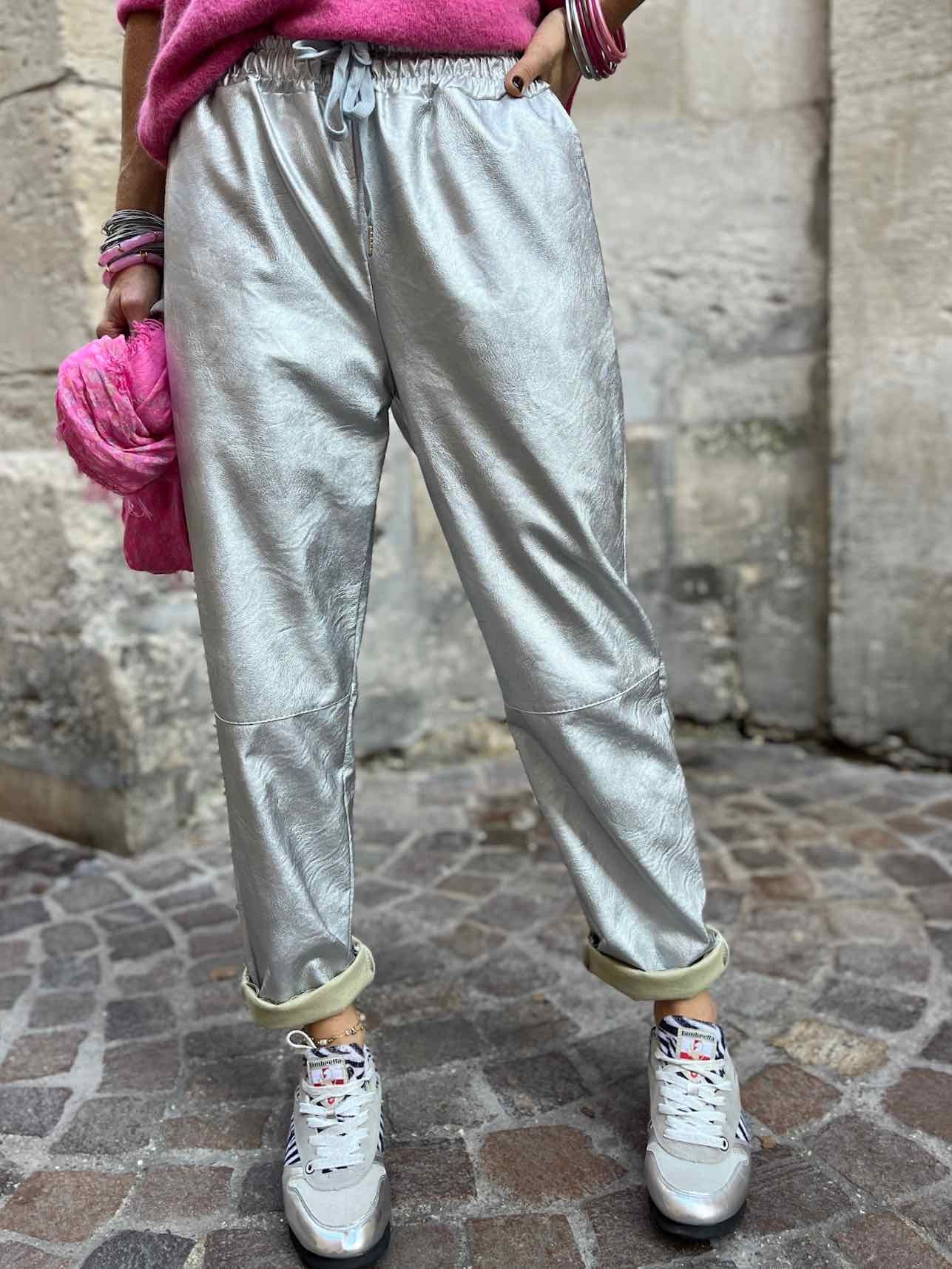 Pantalon argenté