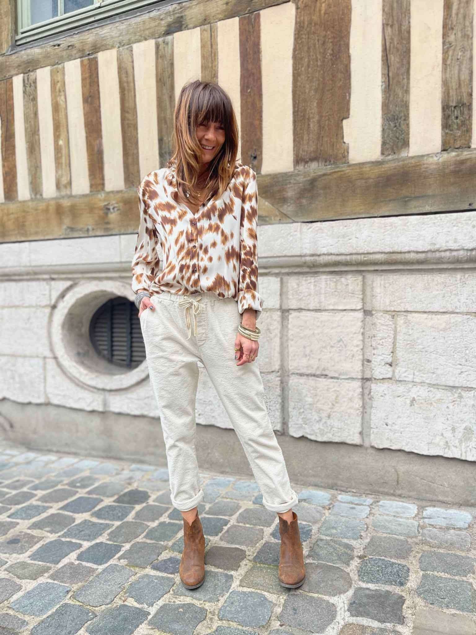 Pantalon cordon velours