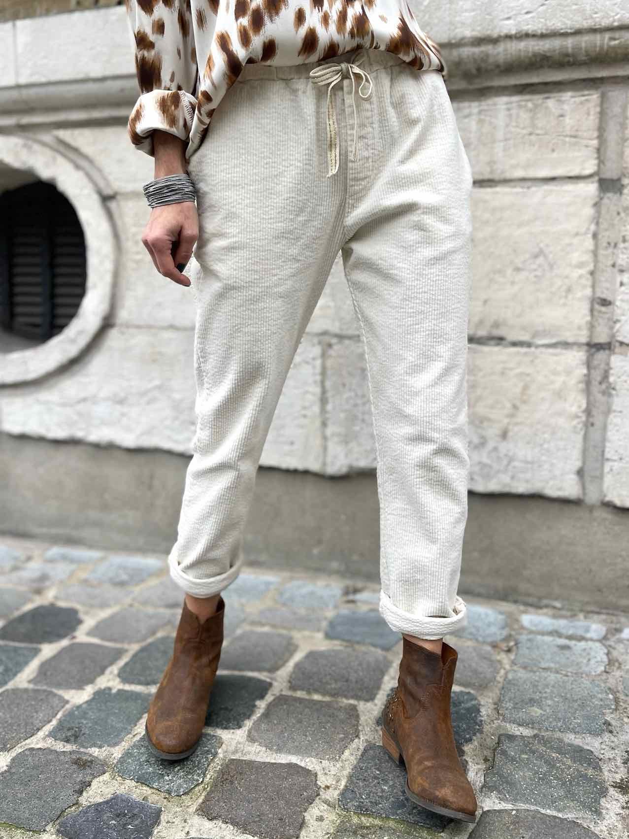 Pantalon cordon velours