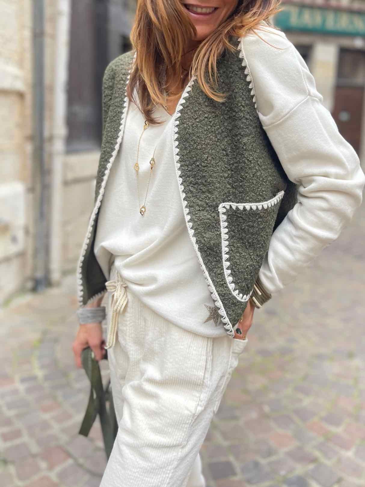 Gilet sans manche kaki
