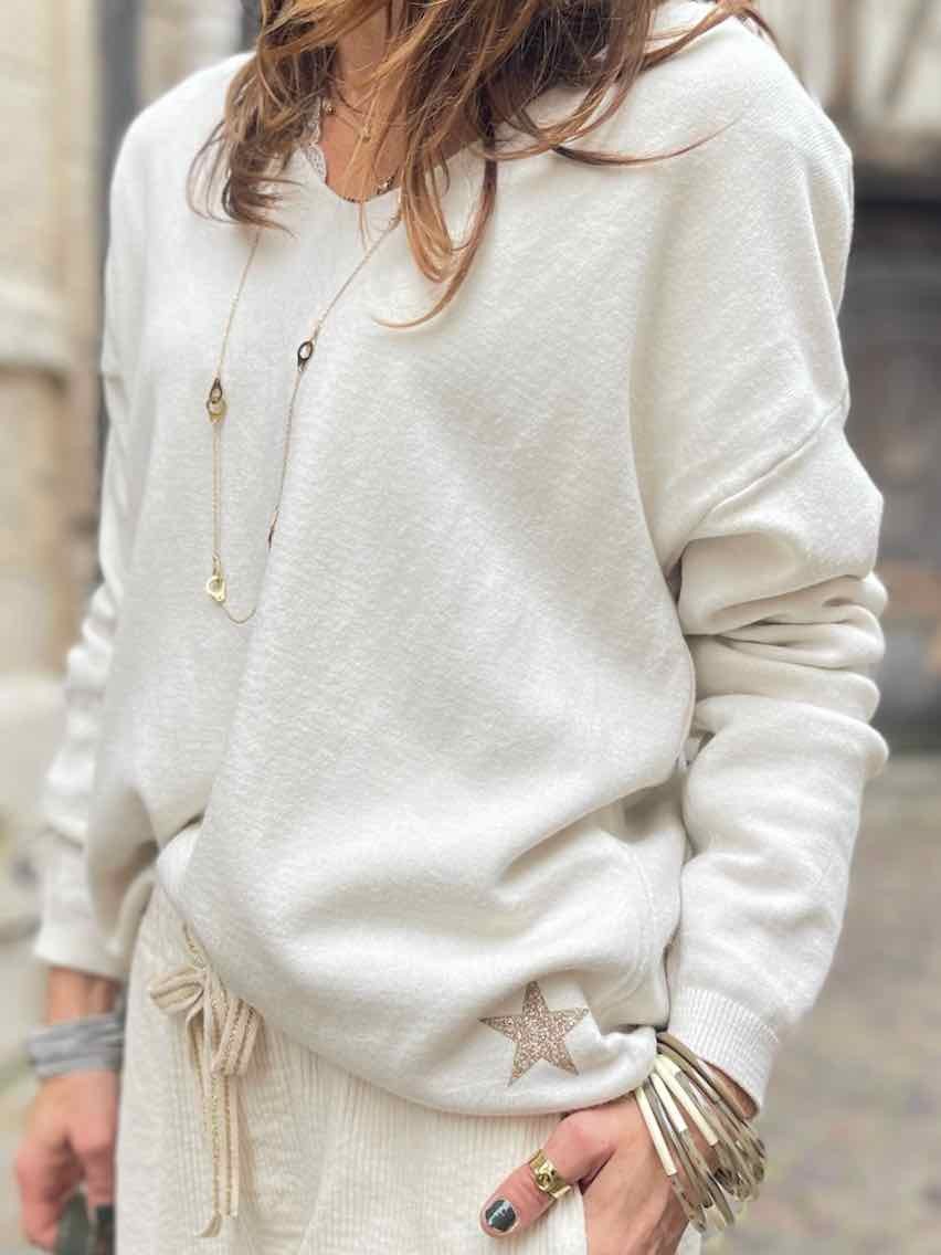 Pull bande Ivoire