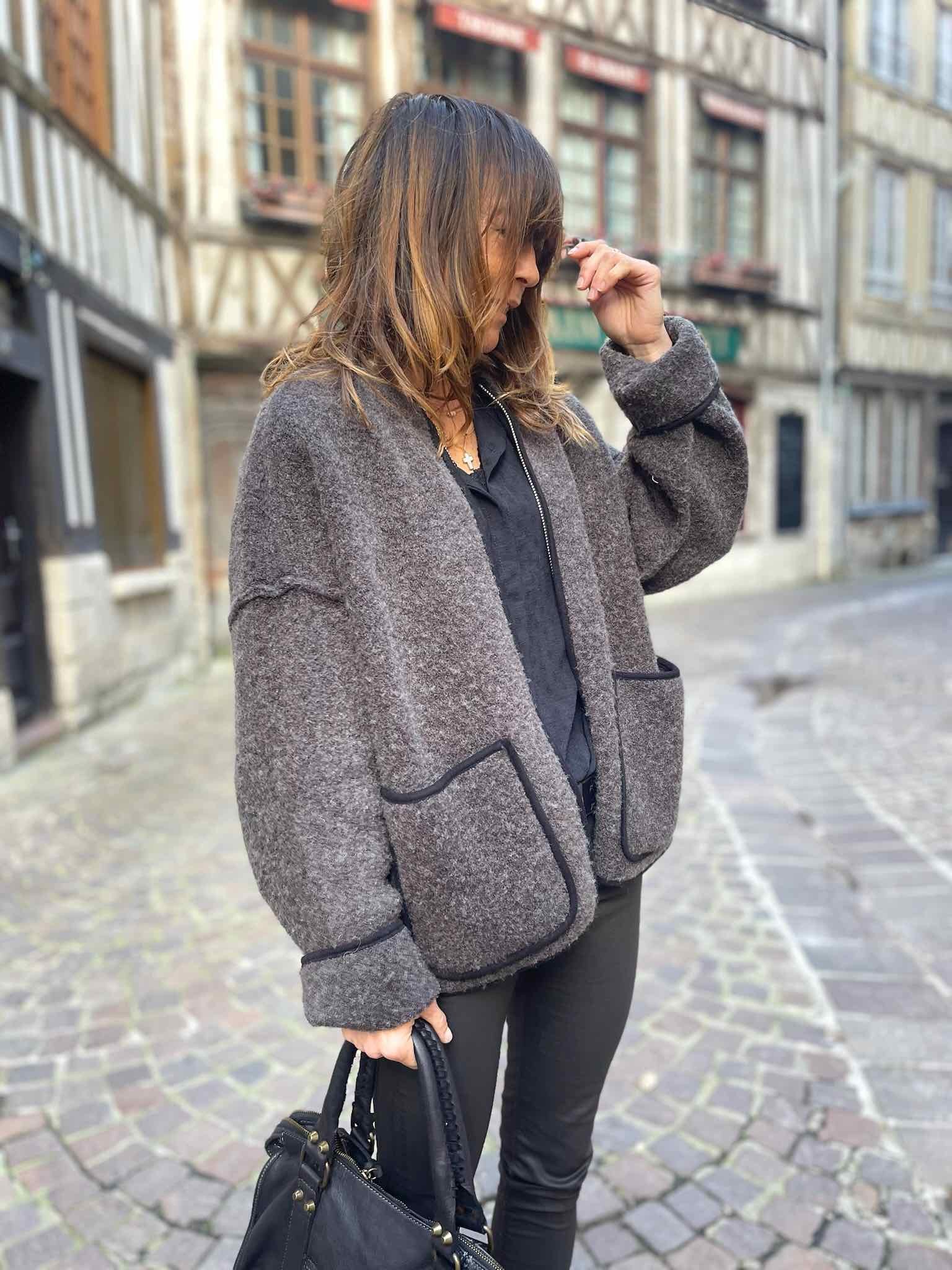 Veste choco deux poches