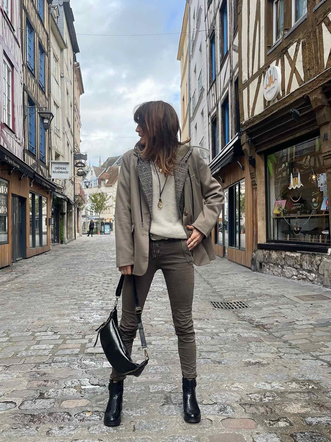 Veste blazer taupe
