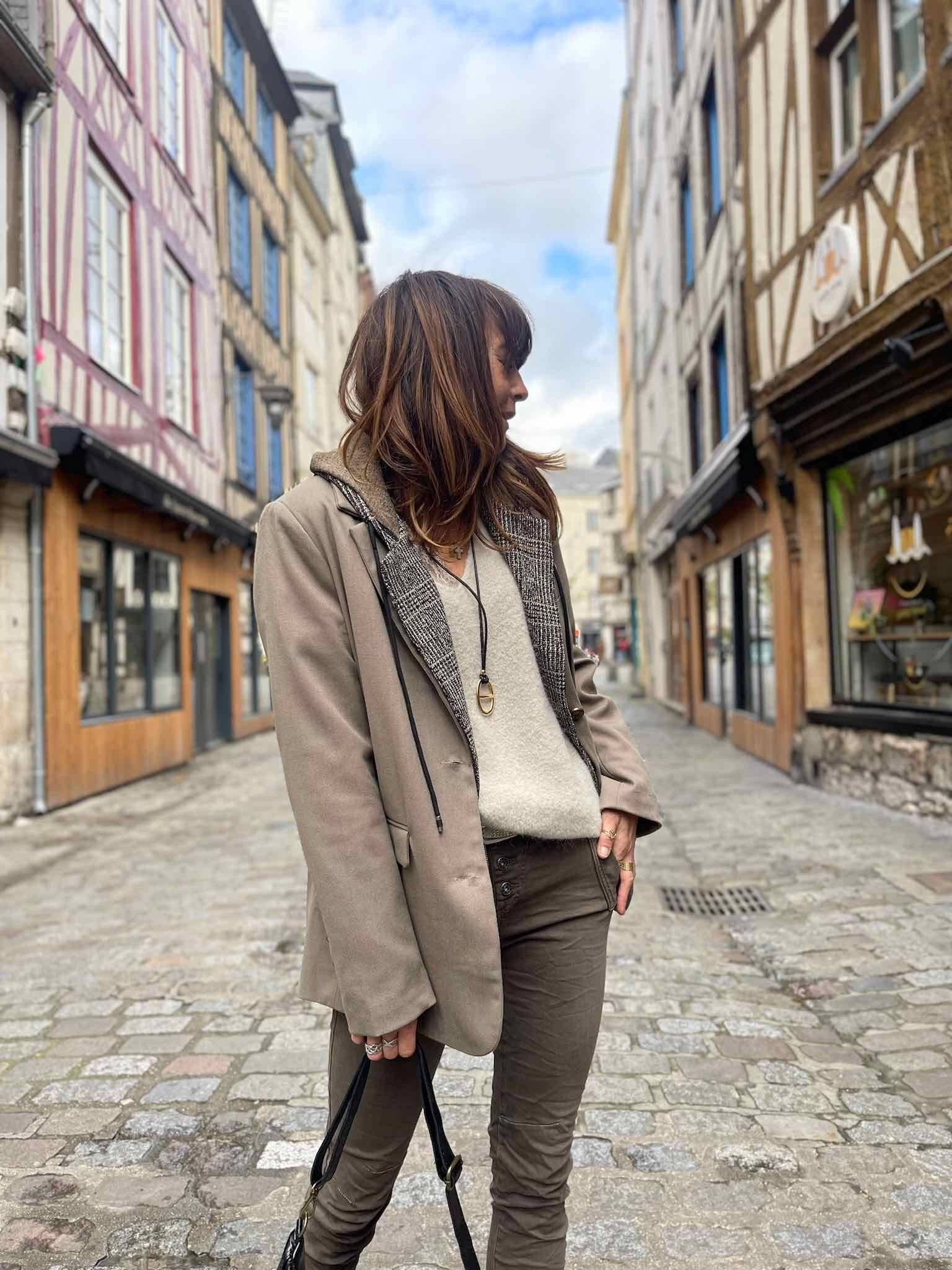 Veste blazer taupe