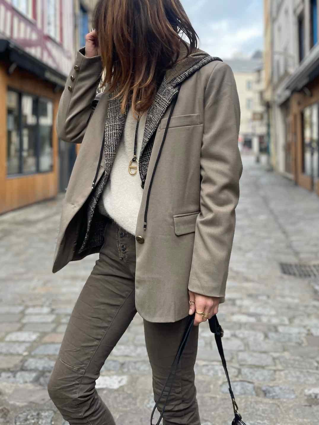 Veste blazer taupe