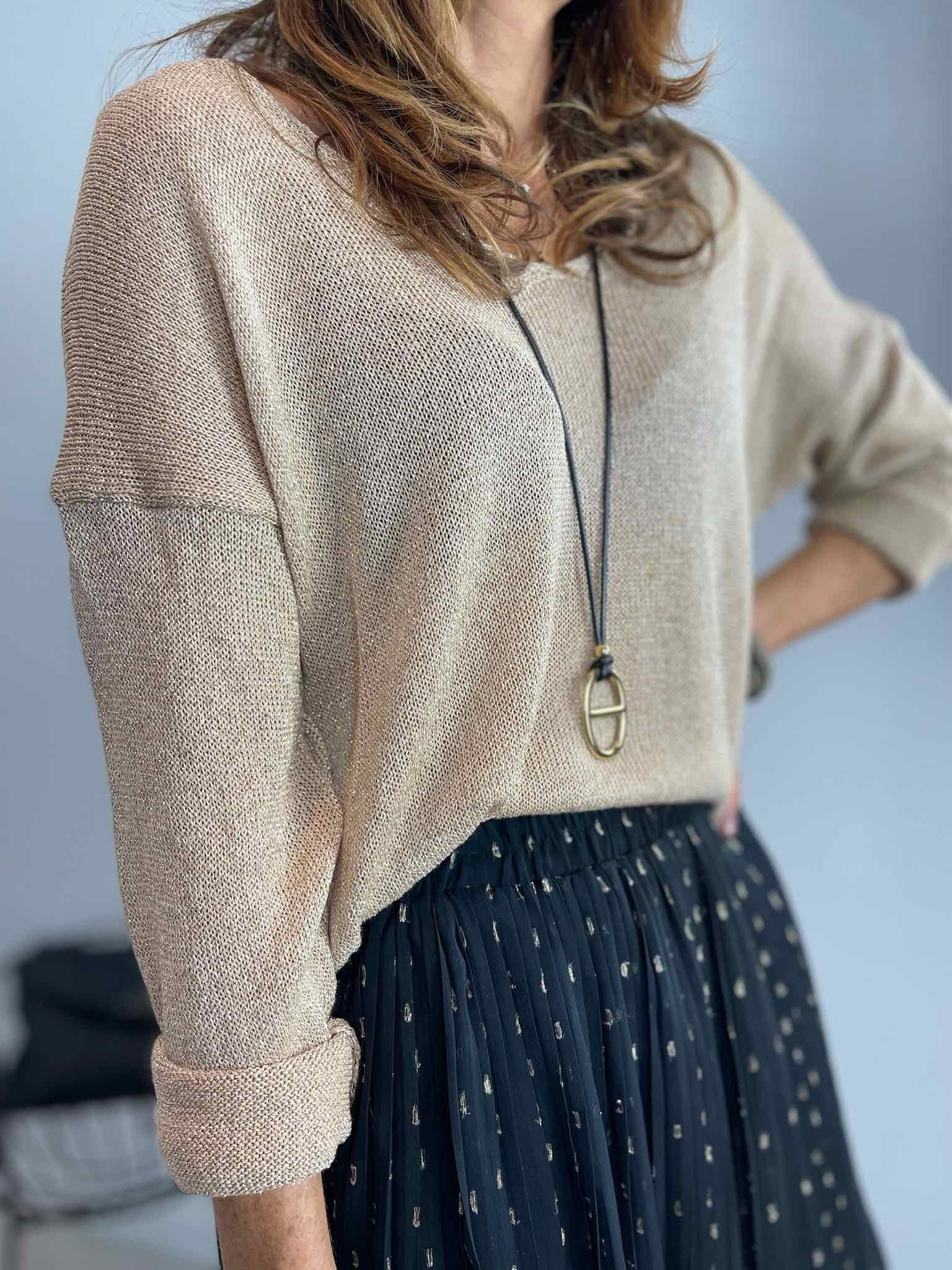Pull maille gold