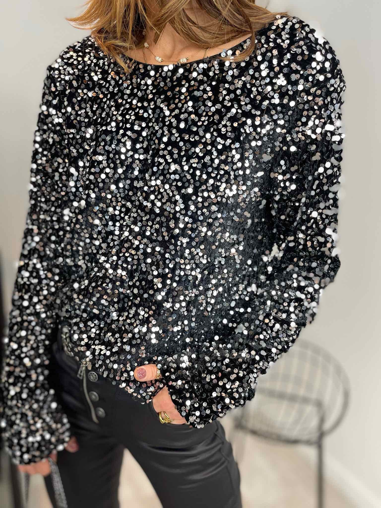 Top paillettes dos nus