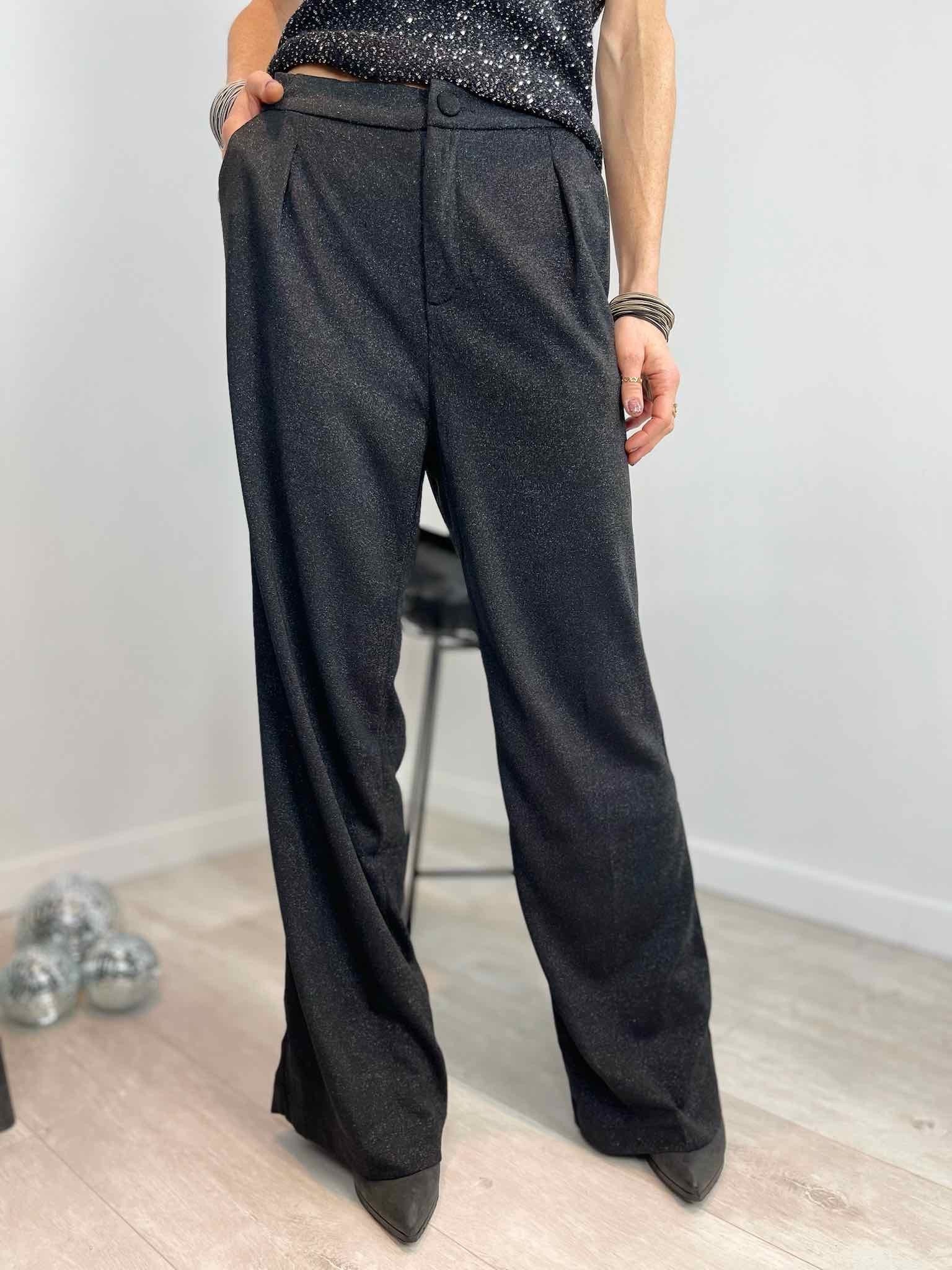 Pantalon paillettes argenté