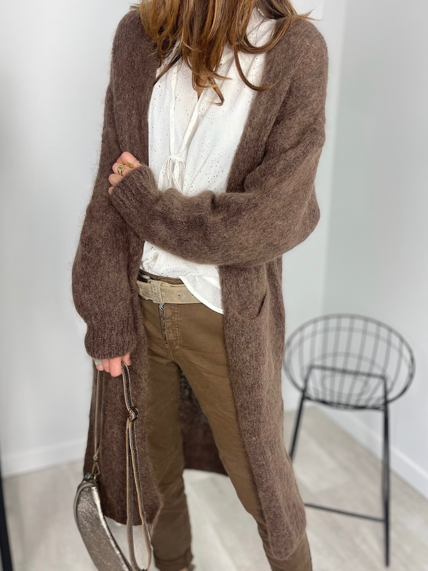 Gilet long choco