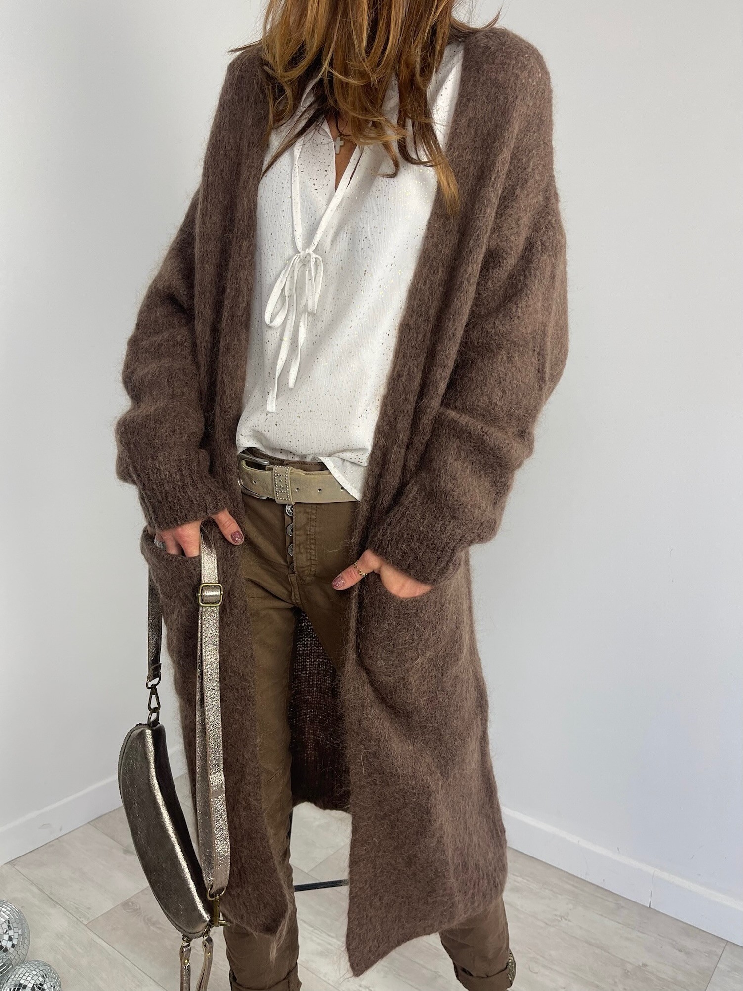 Gilet long choco