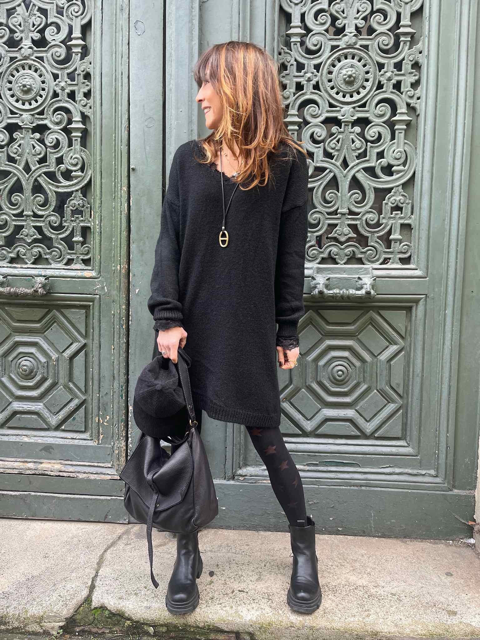 Robe pull Noir