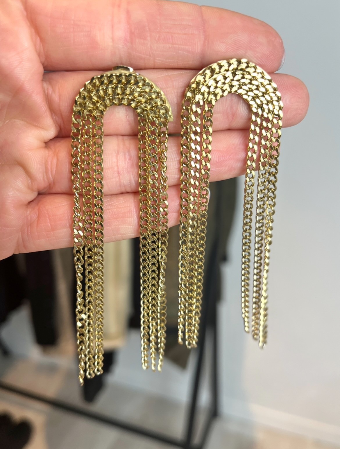 Boucles d'oreille chaines gold