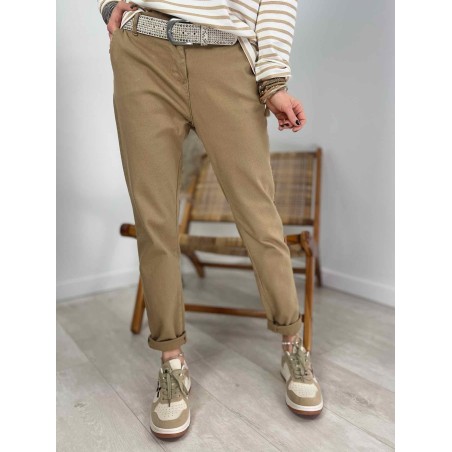 Chino Nid d'abeille Camel