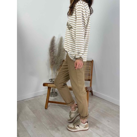 Chino nid d'abeille camel