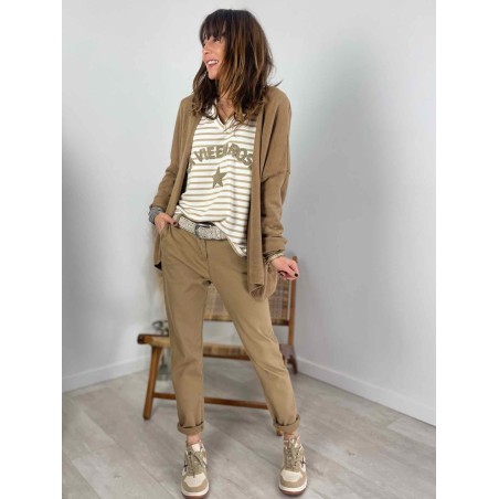 Chino nid d'abeille camel