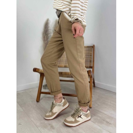 Chino Nid d'abeille Camel