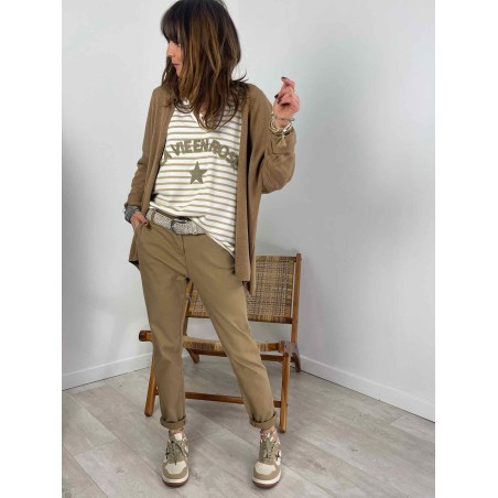 Chino nid d'abeille camel