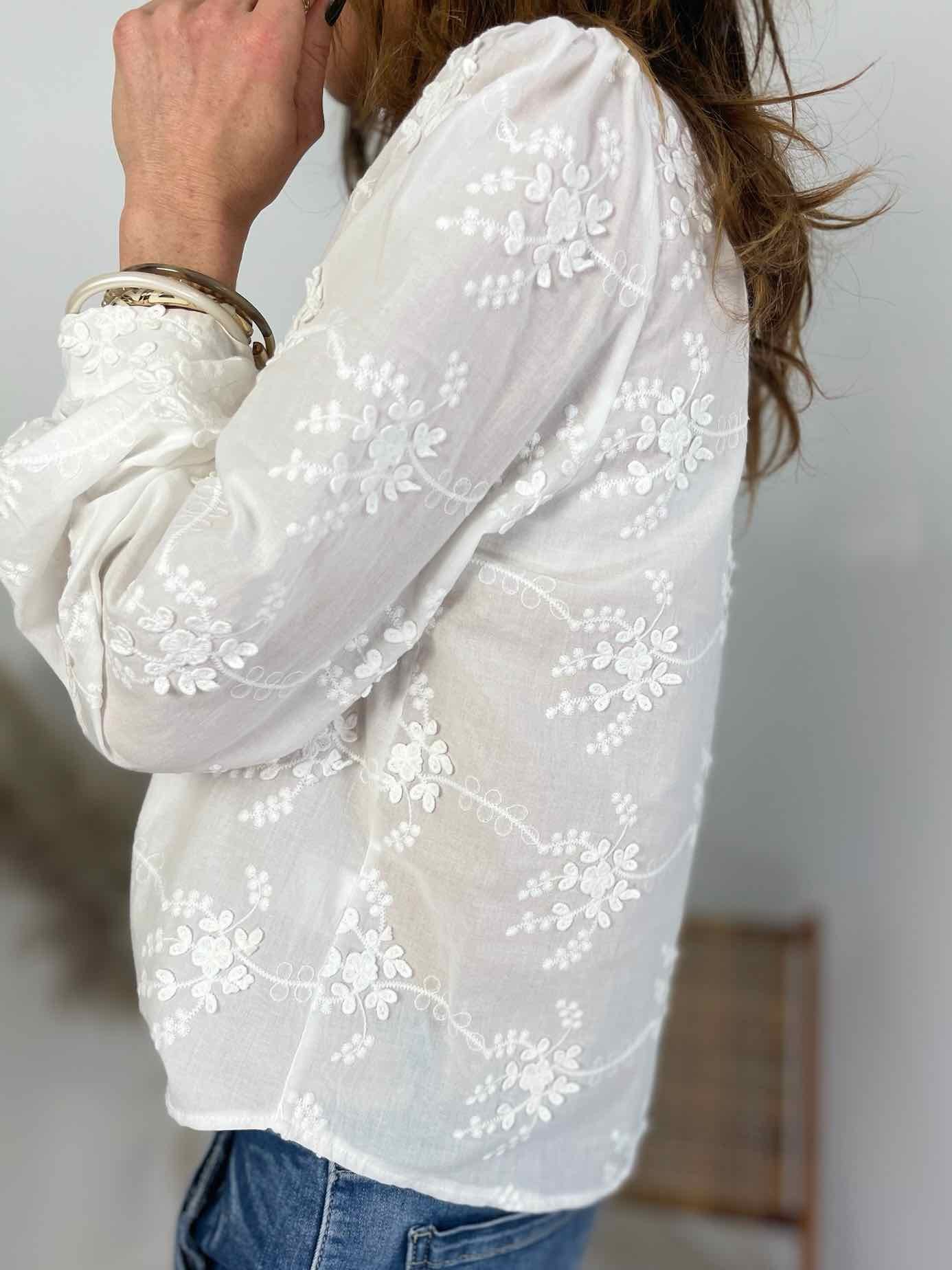 Chemise flowers broderie
