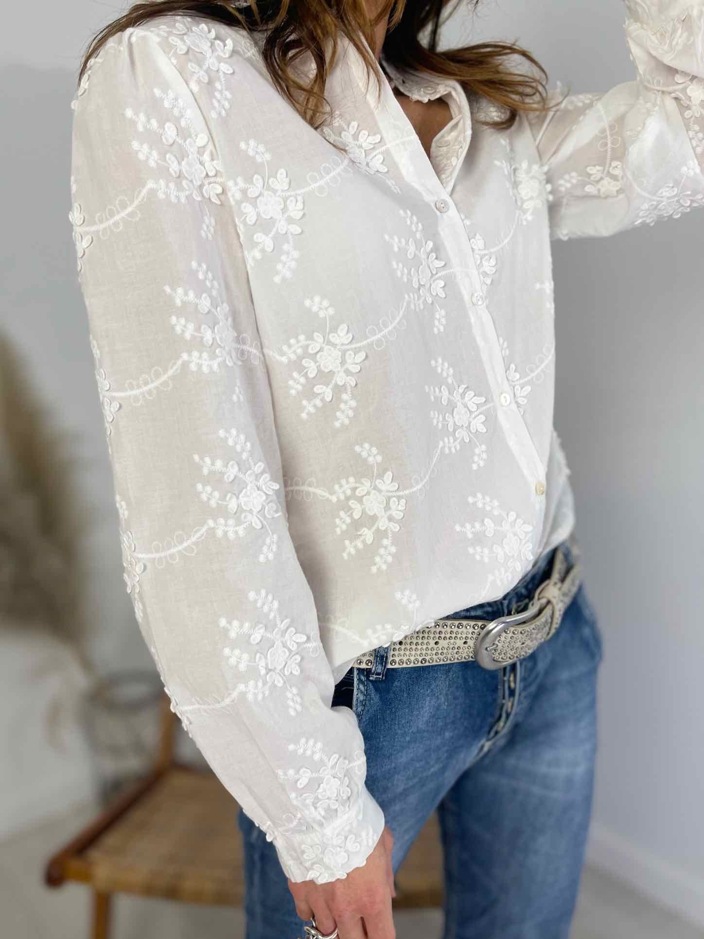 Chemise flowers broderie