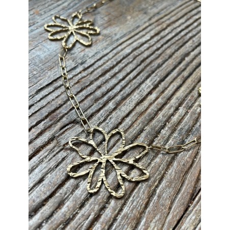 Collier flowers gold