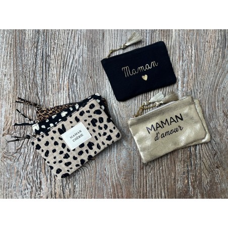 Pochette Maman Chérie léo noire