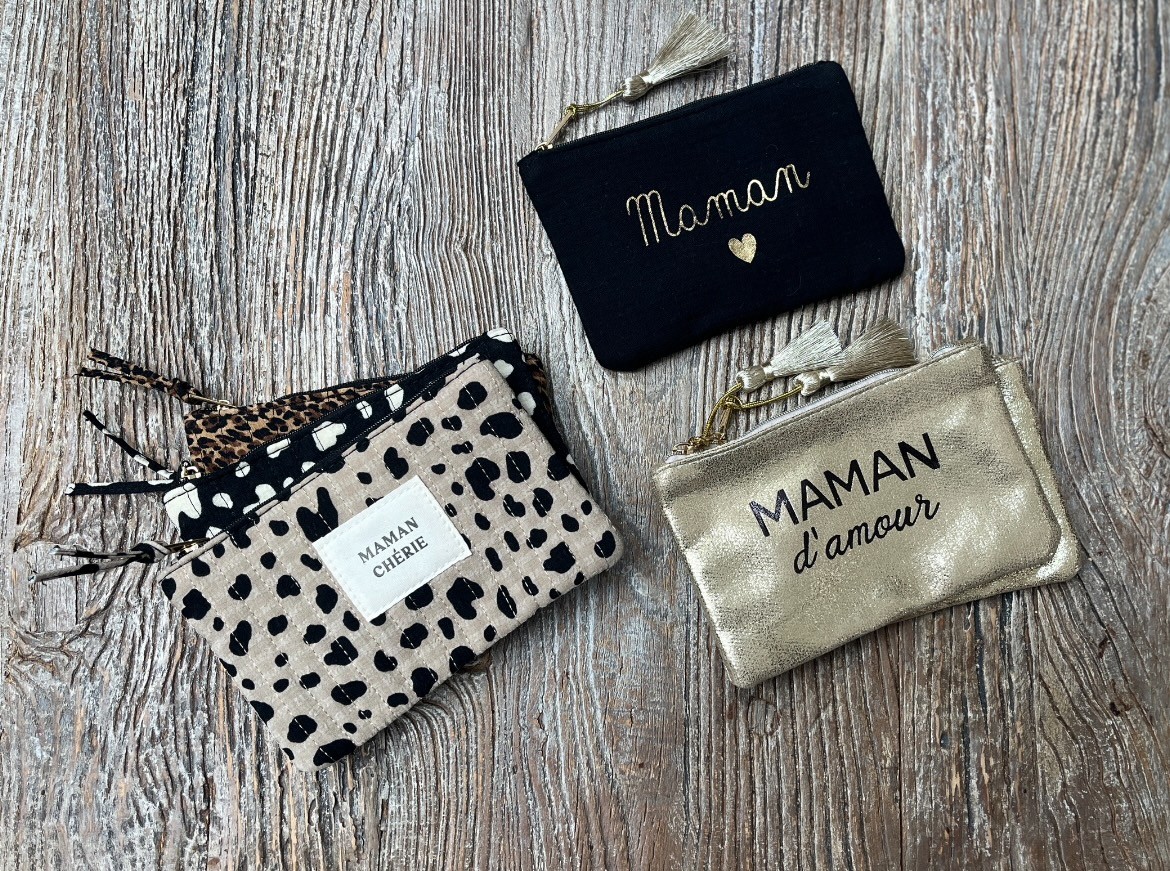 Pochette Maman Chérie léo noire