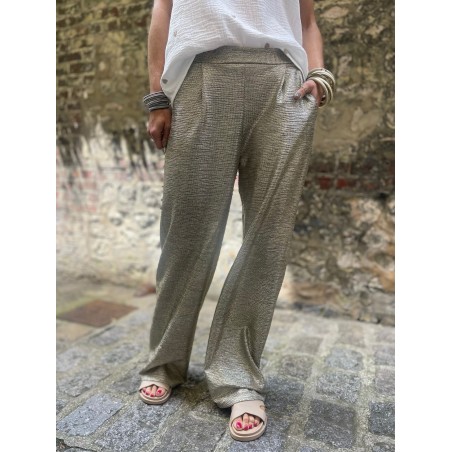 Pantalon flare gold